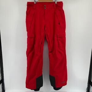 Columbia Omni-Heat Thermal Snow Pants Mens M Red Ski Outdoor Winter Waterproof